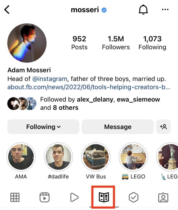 Adam Mosseri head of Instagram account